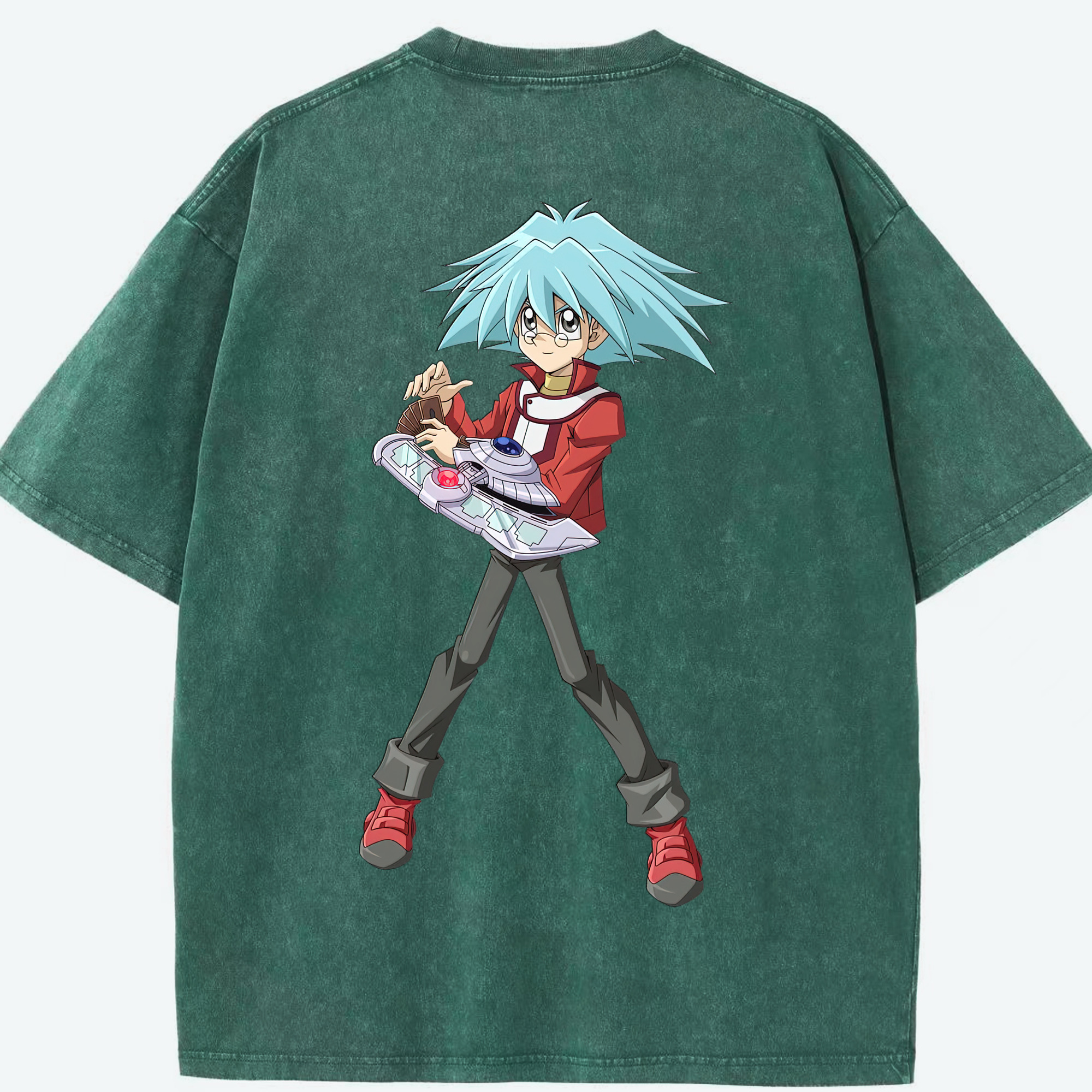 （画像用） 遊☆戯☆王 Yu-Gi-Oh! 綿100% ヴィンテージ風 半袖Tシャツ（背面プリント）